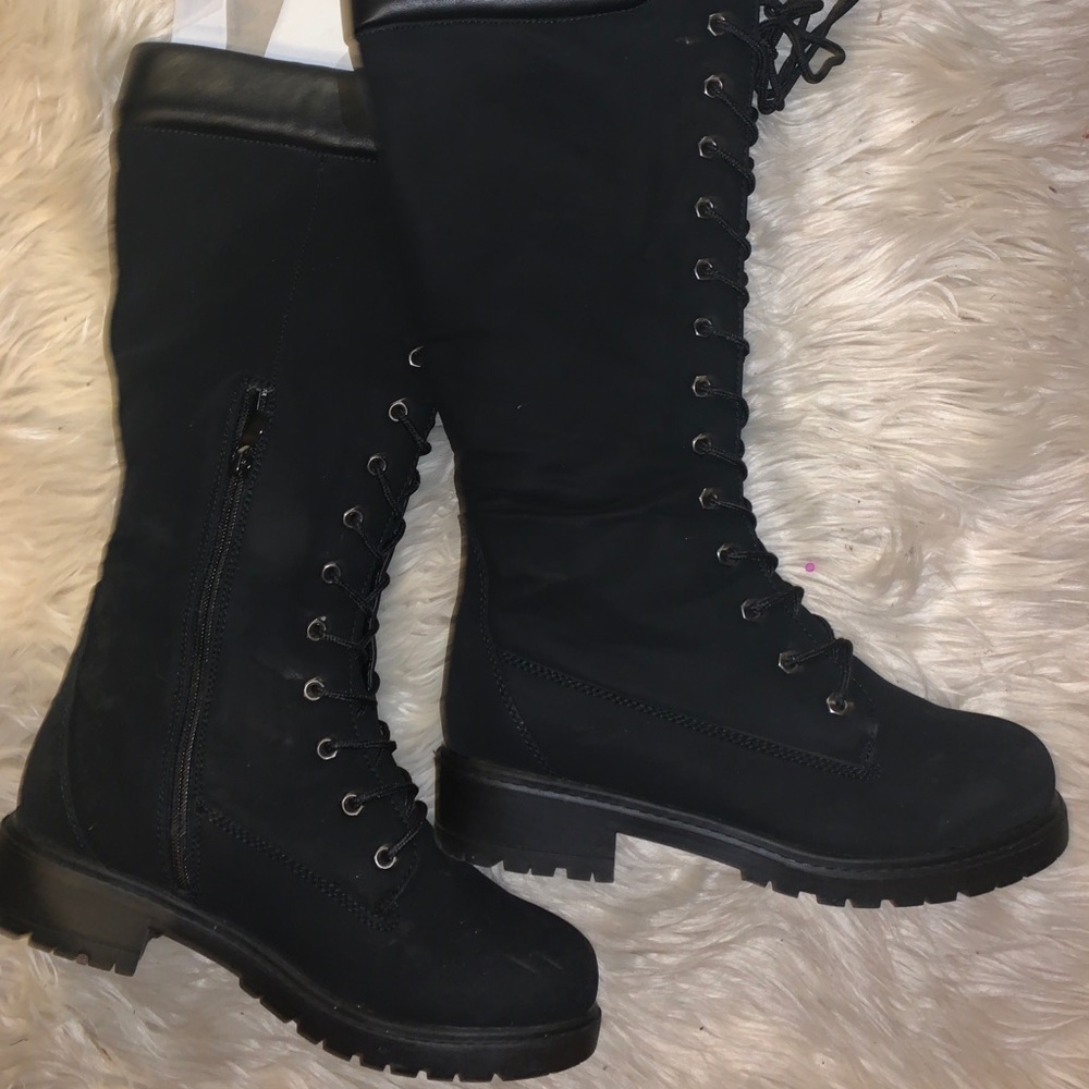 Black long boots